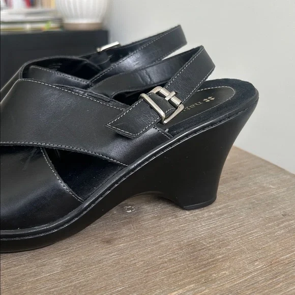 Naturalizer Leather Wedge Sandals Open Toe Slingback Women’s Size 7.5 - Picture 10 of 13